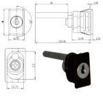 SERRATURA MOBILI APP.PERNO VERTICALE   163395Q OMR 163395Q OMR SERR.MOBILI APPLICARE    S OMR