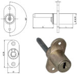 SERRATURA MOBILI APP.PERNO VERTICALE    163447 OMR 163447 OMR SERR.MOBILI APPLICARE    S OMR