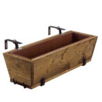 PORTAVASO BALCONE REG VASO LEGNO 55x22       BUZZI FLR55 PORTAVASI                    F METALLURGICA BUZZI