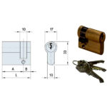 CILINDRO INF.  49,5-10,0-39,5      0G304-03-0 CISA 0G304.03.0 CISA CILINDRI                S CISA