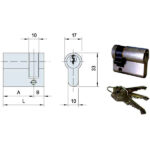 CILINDRO INF.  42,5-10,0-32,5     N0G304-09-0 CISA 0G304.09.0.12 CISA CILINDRI                S CISA