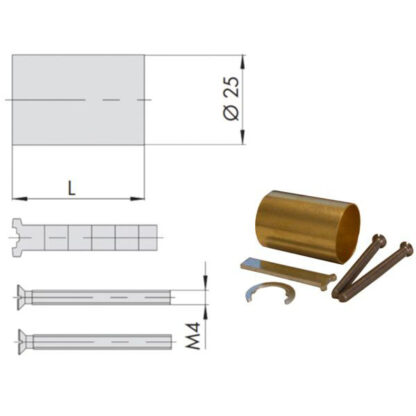 PROLUNGA CILINDRO TONDO KIT 46,0   07165-01-0 CISA 07165.01.0 CISA CILINDRI                S CISA