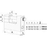 LUCCHETTO OTTONE INCAM. mm 80 SERR.  21810 CISA LL 21810.80.0 CISA LUCCHETTI               S CISA LL