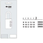 LUCCHETTO OTTONE mm 20 COMBINAZIONE  21190 CISA LL 21190.20.0 CISA LUCCHETTI               S CISA LL