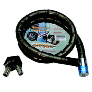 LUCCHETTO MOTO  cm 120 BLINDATO       SICURO 02367 81201-120 *CATENE ANTIFURTO            F SICURO