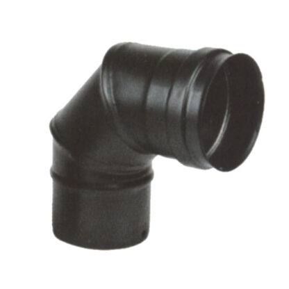 GOMITO INOX 90^ 10           NERO PELLET 300 MARAL NPCN90-100 TUBI PELLET                  F MARAL
