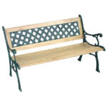 PANCHINA GHISA/LEGNO QUADRI     cm 126 VETTE 04777 G313 PANCHINE                     C VETTE