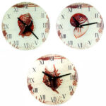 OROLOGIO MURO CONCHIGLIE VETRO cm 34 LADYDOC 05021 XXB OROLOGI SVEGLIE              C LADY DOC