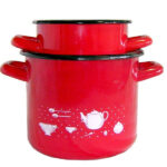 PENTOLA 2 MANICI     Set Pz.2 cm 12/16    SMALTATA 4697 PENTOLE SMALTATE             C MACHIERALDO