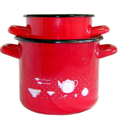 PENTOLA 2 MANICI     Set Pz.2 cm 12/16    SMALTATA 4697 PENTOLE SMALTATE             C MACHIERALDO