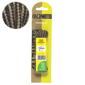 STRINGA TONDA P.1 NERO/BEIGE     cm 110 CALZANETTO 473N SCARPE ACCESSORI             C CALZANETTO