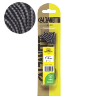 STRINGA TONDA P.1 NERO/GRIGIO    cm 110 CALZANETTO 474N SCARPE ACCESSORI             C CALZANETTO