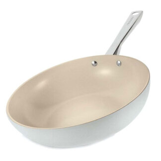 WOK 1 MANICO     cm 28 CERAMICA TOTAL WHITE MONETA 0005004328 PENTOLE MONETA               C MONETA