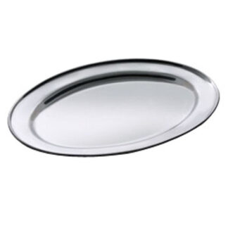 VASSOIO ACCIAIO OVALE cm 30x22 VASOVA30 VASSOI ACCIAIO               C MACHIERALDO