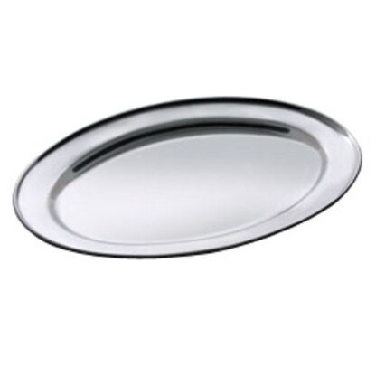 VASSOIO ACCIAIO OVALE cm 30x22 VASOVA30 VASSOI ACCIAIO               C MACHIERALDO