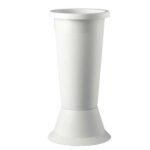 VASO FIORI JOLLY  BASE BIANCO      cm 14 h 35 ERBA 395A VASI CIMITERO                C ERBA