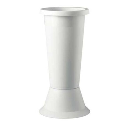 VASO FIORI JOLLY  BASE BIANCO      cm 14 h 35 ERBA 395A VASI CIMITERO                C ERBA