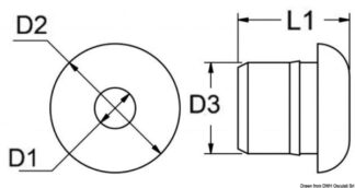 Osculati 05.231.00 Passaggio Nylon Per Fori Ø10 Mm Cf.100 Pz terminali rapidi per rig in tessile