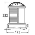 Osculati 11.418.10 Kit Con Staffa A Parete X 11.418.Xx luci di via fino 20 e 50 m