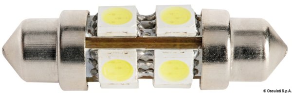 2 Lampadine LED a siluro 39 mm 3000 K 14.301.22 Osculati - immagine 3