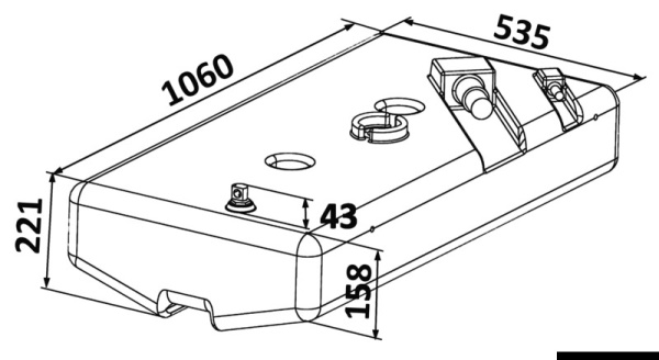 Serbatoio Polietilene 90 l 52.035.10 Osculati - immagine 3