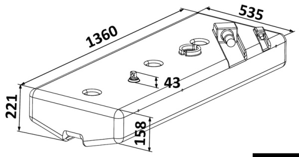 Serbatoio Polietilene 116 l 52.035.11 Osculati - immagine 3