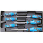 MODULI CON UTENSILI PER CARRELLI A TORRE Larghezza per profondità modulo mm 157,5x310.<br>Contenuto 6 pezzi escluso modulo:<br>1 pz. cadauno Art.982 SM T8-T10-T15-T20-T25-T30. moduls with tools for tower-trolleys 1000G 16E