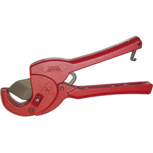 TAGLIATUBI PER MATERIE PLASTICHE Lama a cambio rapido. Corpo in speciale lega al magnesio, leggero e robusto.<br>Capacita' taglio Ø mm 35. Lungh. totale mm 225. plastic material pipe cutters 1052GHA