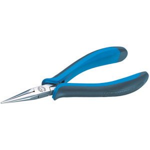 PINZE PER ELETTRONICA E MECCANICA FINE Tipo a becchi mezzotondi, lunghi, sottili, lisci. pliers for electronics and fine mechanics 106GF