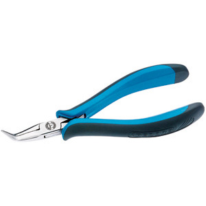 PINZE PER ELETTRONICA E MECCANICA FINE Tipo a becchi mezzotondi, sottili, zigrinati, piegati. pliers for electronics and fine mechanics 106GR