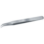 PINZETTE DI PRECISIONE PER ELETTRONICA INOSSIDABILI ANTIMAGNETICHE Tipo a punte sottili, curve, a forte presa (Mod. 2B). inox tweezers for electronics 130P
