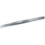 PINZETTE DI PRECISIONE PER ELETTRONICA INOSSIDABILI ANTIMAGNETICHE Tipo lungo a punte sottili, curve (Mod. SSC). inox tweezers for electronics 130T