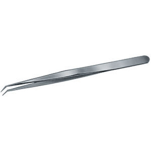 PINZETTE DI PRECISIONE PER ELETTRONICA INOSSIDABILI ANTIMAGNETICHE Tipo lungo a punte sottili, curve (Mod. SSC). inox tweezers for electronics 130T