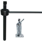 ESTRATTORI PER CUSCINETTI A SFERE In acciaio forgiato e temprato.<br>ESTRATTORI SENZA BRACCI completi di pressore a vite, flangia e leva. (Grandezza 1 senza leva). ball race extractors 1417A