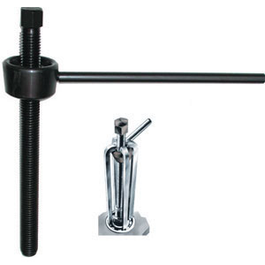 ESTRATTORI PER CUSCINETTI A SFERE In acciaio forgiato e temprato.<br>ESTRATTORI SENZA BRACCI completi di pressore a vite, flangia e leva. (Grandezza 1 senza leva). ball race extractors 1417A