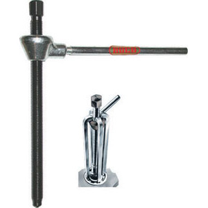 ESTRATTORI PER CUSCINETTI A SFERE In acciaio forgiato e temprato.<br>ESTRATTORI SENZA BRACCI completi di pressore a vite, flangia e leva. ball race extractors 1417G