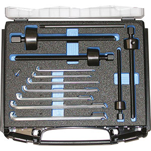 ESTRATTORI PER CUSCINETTI A SFERE IN ASSORTIMENTO Composto da: estrattori 1417 A x Gr. 1-3-4-5, bracci 1417 F x Gr. 11-12-14-15-16-17-18 e 1 leva di forza. extractors sets 1417GP 2