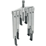 ESTRATTORI A DUE BRACCI SOTTILI IN SERIE Composizione: <br>1 traversa supporto per 2 bracci apertura max mm 130<br>2 bracci lunghezza mm 100<br>2 bracci lunghezza mm 200<br>2 bracci lunghezza mm 250 standard twin and thin grip puller sets 1424GB