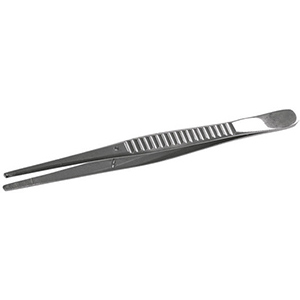 PINZETTE IN ACCIAIO Tipo a punte diritte arrotondate zigrinate. Con perno. precision tweezers 150