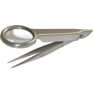PINZETTE IN ACCIAIO CON LENTE precision tweezers with lens 165