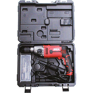 TRAPANI ELETTRONICI A ROTAZIONE E PERCUSSIONE Rotazione e percussione reversibili con 2 velocità.<br>Con indicatore della modalità di funzionamento. Corredati di set punte per legno (Ø mm 6,6,8,8,10) e per muri (Ø mm 4,5,6,8,10). elettronic drills 1671Z