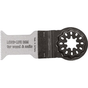 LAME OSCILLANTI E ACCESSORI CON ATTACCO STARLOCK PER UTENSILI MULTIFUNZIONE Lame in acciaio BIMETALLICO. Dentatura ondulata per uso universale. Per taglio grezzo di legni duri, compensati, MDF, truciolati, laminati, legni con chiodi e cartongesso. starlock blades and accessories for multi-tools 1711LD