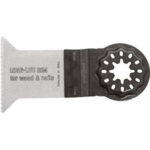 LAME OSCILLANTI E ACCESSORI CON ATTACCO STARLOCK PER UTENSILI MULTIFUNZIONE Lame in acciaio BIMETALLICO. Dentatura ondulata per uso universale. Per taglio grezzo di legni duri, compensati, MDF, truciolati, laminati, legni con chiodi e cartongesso. starlock blades and accessories for multi-tools 1711LE