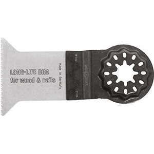 LAME OSCILLANTI E ACCESSORI CON ATTACCO STARLOCK PER UTENSILI MULTIFUNZIONE Lame in acciaio BIMETALLICO. Dentatura ondulata per uso universale. Per taglio grezzo di legni duri, compensati, MDF, truciolati, laminati, legni con chiodi e cartongesso. starlock blades and accessories for multi-tools 1711LE