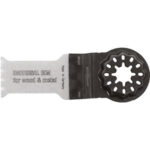 LAME OSCILLANTI E ACCESSORI CON ATTACCO STARLOCK PER UTENSILI MULTIFUNZIONE Lame in acciaio BIMETALLICO. Dentatura ondulata per uso universale. Per taglio pulito di legni duri, plastiche, PE, PP, PVC, lamiere in metallo, metalli non ferrosi, alluminio e cartongesso. starlock blades and accessories for multi-tools 1711LG