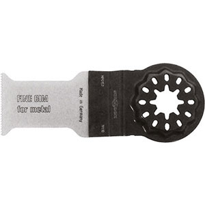 LAME OSCILLANTI E ACCESSORI CON ATTACCO STARLOCK PER UTENSILI MULTIFUNZIONE Lame in acciaio BIMETALLICO. Dentatura diritta. Per taglio pulito di legni duri, plastiche, PE, PP, PVC, lamiere in metallo, metalli non ferrosi, alluminio e cartongesso. starlock blades and accessories for multi-tools 1711LM