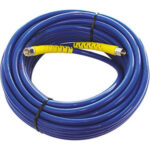 TUBI ELASTICI PER ARIA COMPRESSA Lungh. max totale metri 20.<br>Fornito con raccordi girevoli filettati 1/4", femmina.<br> compressed air hoses 1733CR 15 10