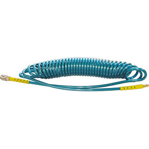 TUBI ELASTICI PER ARIA COMPRESSA Lungh. max totale metri 8.<br>Fornito con rubinetto rapido e raccordo compatibili con i più diffusi innesti europei.<br> compressed air hoses 1733EB
