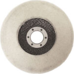DISCHI IN FELTRO A profilo piatto e supporto in fibra di vetro.<br>Ø mm 125. bevel felt wheels 1833ZB
