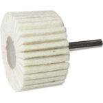 RUOTE LAMELLARI IN FELTRO Spessore per tutte le misure mm 30. lamellar bevel felt wheels whit shank 1833ZF 30